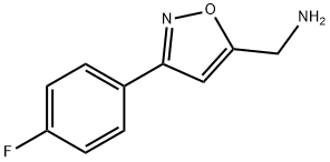 1-[3-(4-フルオロフェニル)-5-イソオキサゾリル]メタンアミン 化学構造式
