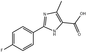 2-(4-FLUOROPHENYL)-5-METHYL-3H-IMIDAZOLE-4-CARBOXYLIC ACID 化学構造式