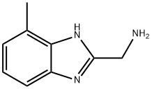 1-(4-メチル-1H-ベンズイミダゾール-2-イル)メタンアミン 化学構造式