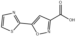 5-(2-チアゾリル)イソオキサゾール-3-カルボン酸 化学構造式