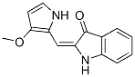 3H-Indol-3-one,  1,2-dihydro-2-[(3-methoxy-1H-pyrrol-2-yl)methylene]- Structure