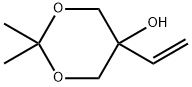 2,2-ジメチル-5-ビニル-1,3-ジオキサン-5-オール 化学構造式