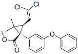 (3-phenoxyphenyl)methyl (1R,3R)-3-(2,2-dichloroethenyl)-2,2-dimethyl-c yclopropane-1-carboxylate 结构式