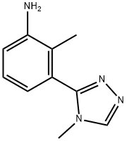 2-メチル-3-(4-メチル-4H-1,2,4-トリアゾール-3-イル)アニリン 化学構造式
