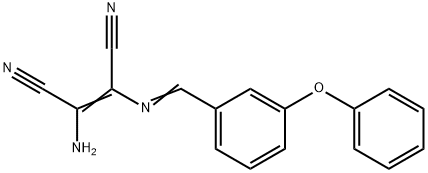 (Z)-2-amino-3-{[(E)-(3-phenoxyphenyl)methylidene]amino}-2-butenedinitrile Structure