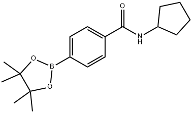 4-(N-シクロペンチルカルバモイル)ベンゼンボロン酸ピナコールエステル 化学構造式