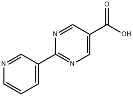 2-ピリジン-3-イルピリミジン-5-カルボン酸 化学構造式
