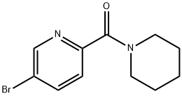 5-ブロモ-2-(ピペリジン-1-イルカルボニル)ピリジン 化学構造式