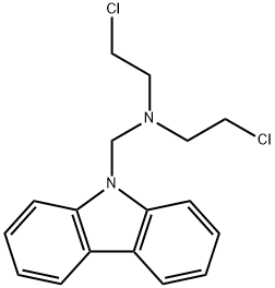 N-(carbazol-9-ylmethyl)-2-chloro-N-(2-chloroethyl)ethanamine Struktur