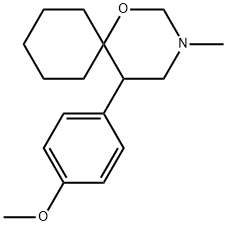 5-(4-methoxyphenyl)-3-methyl-1-oxa-3-azaspiro[5.5]undecane Struktur