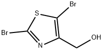2,5-ジブロモ-4-(ヒドロキシメチル)チアゾール 化学構造式