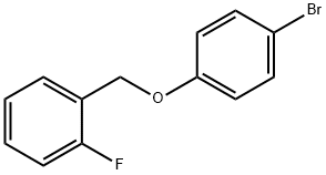 1-[(4-ブロモフェノキシ)メチル]-2-フルオロベンゼン 化学構造式