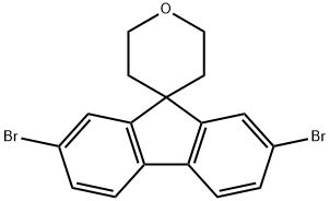 2,7-Dibromo-2',3',5',6'-tetrahydrospiro[fluorene-9,4'-pyran] Struktur