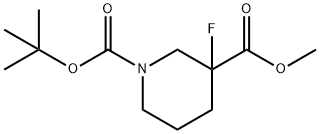 3-フルオロピペリジン-1,3-二カルボン酸1-TERT-ブチル3-メチル 化学構造式