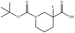 3-Fluoro-1,3-piperidinedicarboxylic acid 1-tert-butyl ester Structure