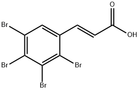 (E)-3-(2,3,4,5-テトラブロモフェニル)アクリル酸 化学構造式