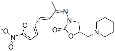 3-[[(E)-4-(5-nitro-2-furyl)but-3-en-2-ylidene]amino]-5-(1-piperidylmet hyl)oxazolidin-2-one 结构式