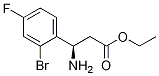 Benzenepropanoic acid, .beta.-aMino-2-broMo-4-fluoro-, ethyl ester, (.beta.R)- Structure