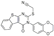 Acetonitrile, 2-[[3-(2,3-dihydro-1,4-benzodioxin-6-yl)-3,4-dihydro-4-oxo[1]benzothieno[2,3-d]pyriMidin-2-yl]thio]- Struktur
