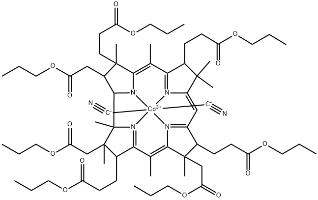 DICYANOCOBYRINIC ACID HEPTAPROPYL ESTER Struktur