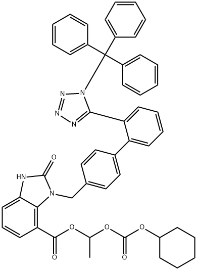 坎地沙坦去乙基 N1三苯甲基类似物, 934495-65-5, 结构式