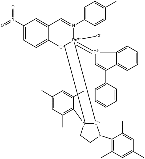 934538-04-2 [2-[[(4-甲基苯基)亚胺]甲基]-4-硝基-苯酚] [3-苯基-1H吲哚-1-亚基][1,3-二(2,4,6-三甲苯)-4,5-二氢咪唑]钌(II)一氯化物