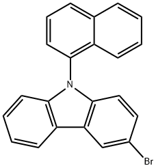 3-ブロモ-9-(1-ナフチル)-9H-カルバゾール 化学構造式