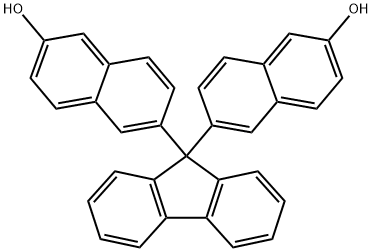 6,6'-(9H-フルオレン-9,9-ジイル)ビス(2-ナフトール) 化学構造式