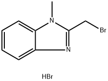 2-(ブロモメチル)-1-メチル-1H-ベンズイミダゾール臭化水素酸塩 化学構造式