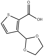 3-(1,3-二氧戊环-2-基)噻吩-2-羧酸, 934570-44-2, 结构式