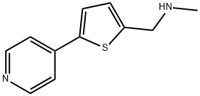 N-メチル-(5-ピリド-4-イルチエン-2-イル)メチルアミン 化学構造式