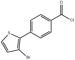 4-(3-BROMOTHIEN-2-YL)BENZOYL CHLORIDE Structure