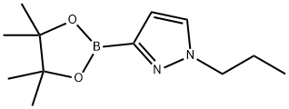 1H-Pyrazole, 1-propyl-3-(4,4,5,5-tetraMethyl-1,3,2-dioxaborolan-2-yl)- Structure