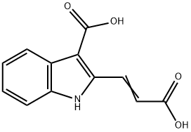 1H-Indole-3-carboxylic  acid,  2-(2-carboxyethenyl)- 结构式