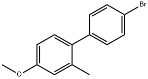 4-ブロモ-4'-メトキシ-2'-メチルビフェニル 化学構造式