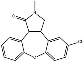 5-Chloro-2-methyl-2,3-dihydrodibenzo[2,3:6,7]oxepino[4,5-c]pyrrole-(2H)-one Structure