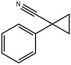 1-フェニルシクロプロパンカルボニトリル 化学構造式