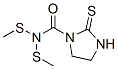 N,N-ジメチル-2-チオキソ-1-イミダゾリジンカルボチオアミド 化学構造式