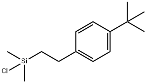 P-(T-ブチル)フェネチルジメチルクロロシラン 化学構造式