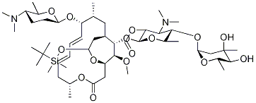 4,17-Dioxabicyclo[12.3.2]nonadecane-18-O-tert-butyldiMethylsilyl SpiraMycin I 2A-Acetate, 93512-87-9, 结构式