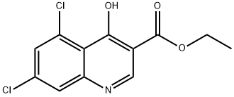 ETHYL 5,7-DICHLORO-4-HYDROXYQUINOLINE-3-CARBOXYLATE Structure