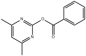 Benzoic acid 4,6-dimethyl-pyrimidin-2-yl ester 结构式
