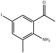 1-(2-アミノ-5-ヨード-3-メチルフェニル)-1-エタノン 化学構造式
