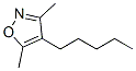 Isoxazole, 3,5-dimethyl-4-pentyl- (9CI) Structure