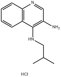 3-アミノ-4-(イソブチルアミノ)キノリン塩酸塩 化学構造式