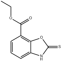 2-Mercaptobenzooxazole-7-carboxylic acid ethyl ester Structure