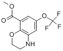 6-Trifluoromethoxy-3,4-dihydro-2Hbenzo[1,4]oxazine-8-carboxylic acid methyl ester Struktur
