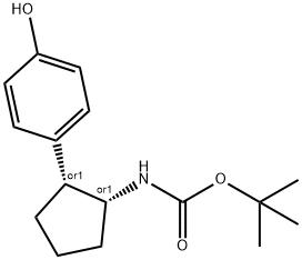 Cis-[2-(4-Hydroxyphenyl)-cyclopentyl]-carbamic acid tert-butyl ester|