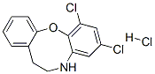 5H-Dibenz(b,g)(1,4)oxazocine, 1,3-dichloro-6,7-dihydro-, hydrochloride Structure