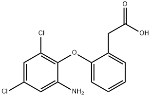 2-[2-(2-amino-4,6-dichloro-phenoxy)phenyl]acetic acid Structure
